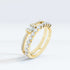 Baguette and Round Lab-Grown Diamond Double Half-Eternity Ring in Yellow Gold